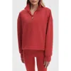 Varley Sian Spacer Half Zip Pullover In Red