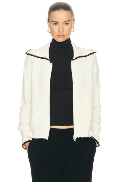 Varley Sibley Knit Jacket In Egret