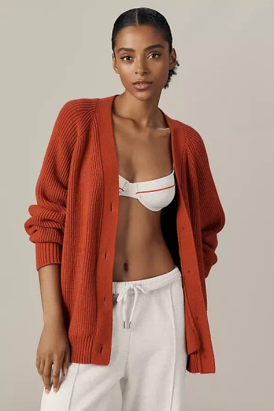 Varley Sitges Cardigan Sweater In Brown