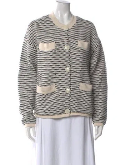 Pre-owned Varley Striped Crew Neck Sweater In Multi