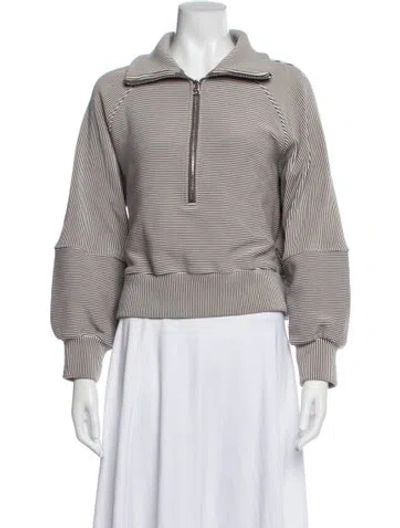Pre-owned Varley Striped Jacket In White