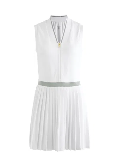 Varley Suki Court Stretch-jersey Mini Dress In White