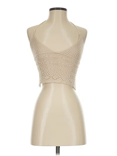 Pre-owned Varley Tank Top Tan Halter Neckline Tops