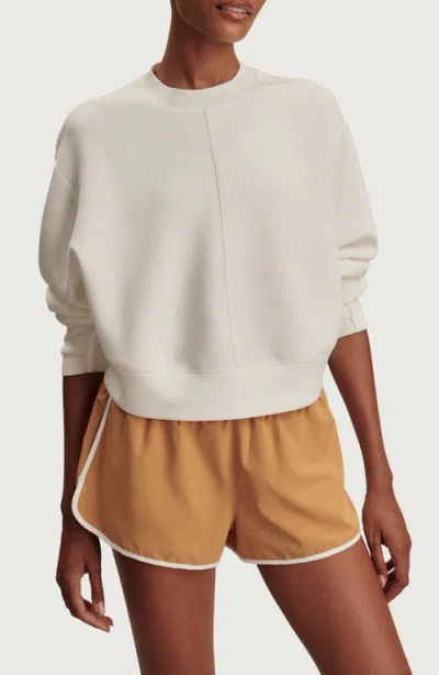 Varley Tasmin Cropped Sweatshirt In White