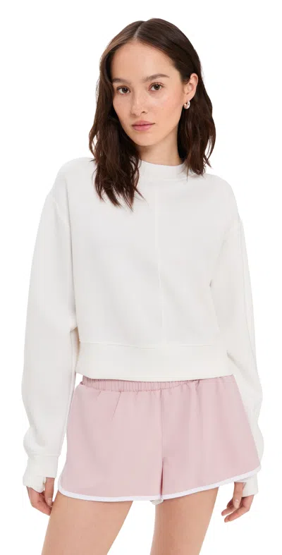 Varley Tasmin Cropped Sweatshirt Snow White