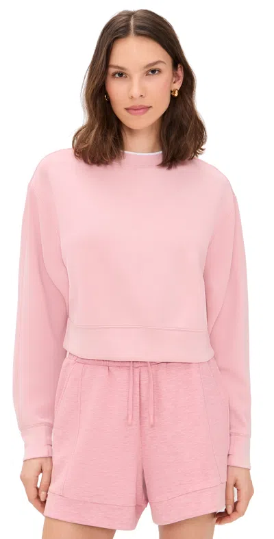 Varley Tasmin Cropped Sweatshirt Zephyr Mauve In Pink
