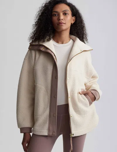 Varley Tatton Fleece Jacket In Neutral
