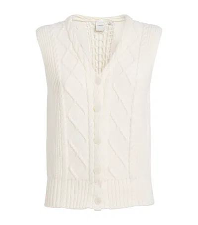 Varley Tatyana Cable-knit Vest In White