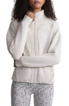 Varley Tayah Full Zip Knit Jacket In Silver Grey