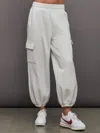 Varley The Cargo Pants 27.5 Ivory Marl In Ivory Marl