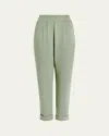 Varley The Rolled Cuff Pant 25 Stretch-jersey Sweatpants In Snow Sage
