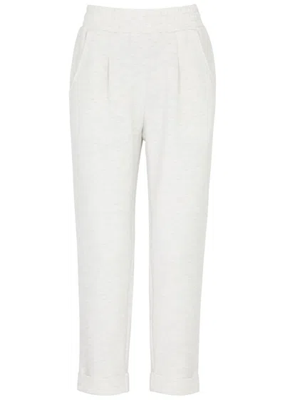 Varley The Rolled Stretch-jersey Sweatpants In Ivory