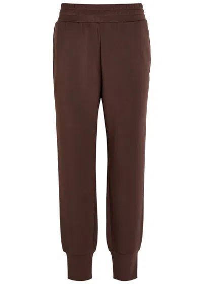 Varley The Slim Cuff 27.5 Tapered-leg Jersey Sweatpants In Brown