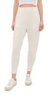 Varley The Slim Cuff Stretch-jersey Sweatpants In Ivory Marl