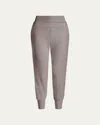 Varley The Slim Cuff Pants In Ivory Marl Fleck