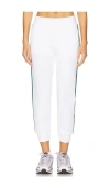 Varley The Slim Stripe Cuff Pant 25 In White