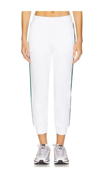 Varley The Slim Stripe Cuff Pant 25 In White
