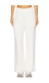 Varley Womens Egret The Extra Wide-leg 29.5 Jersey Trousers In White