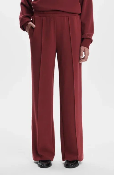 Varley The Wide Leg Pants In Burgundy