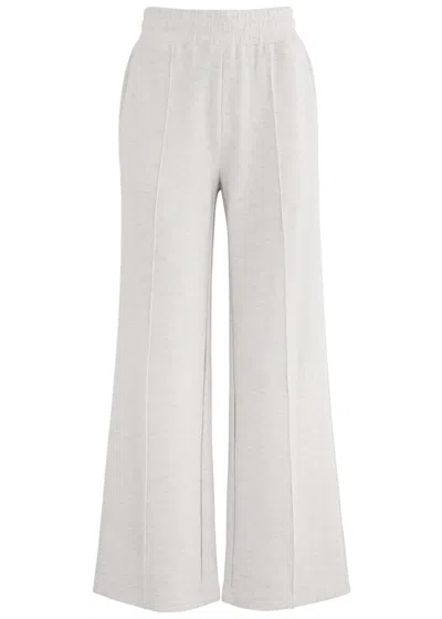 Varley The Wide Leg Stretch-jersey Sweatpants In Ivory