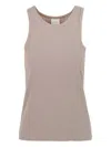Varley Thurman Ribbed Tank Top In Neutral