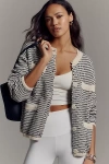 Varley Tidewell Textured Knit Jacket In Black