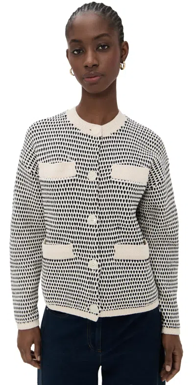 VARLEY TIDEWELL TEXTURED KNIT JACKET BIRCH MULTI STITCH