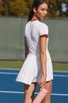 Varley Trent Short-sleeve Court Mini Dress In White