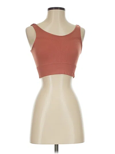 Pre-owned Varley Tube Top Brown Strapless Neckline Tops