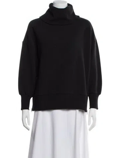 Pre-owned Varley Turtleneck Long Sleeve Sweatshirt In Black