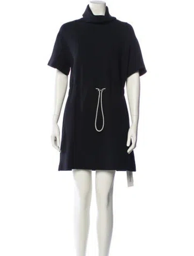 Pre-owned Varley Turtleneck Mini Dress In Black