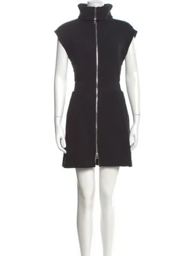 Pre-owned Varley Turtleneck Mini Dress In Gray