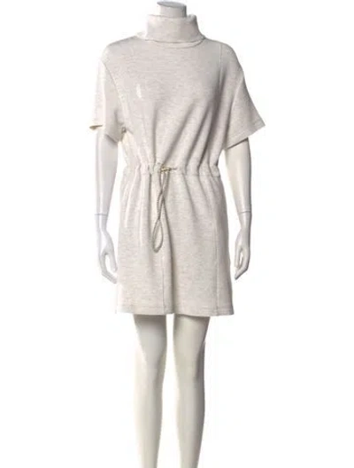 Pre-owned Varley Turtleneck Mini Dress In Neutral