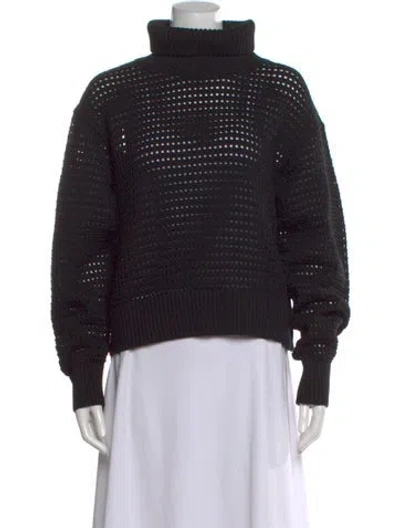 Pre-owned Varley Turtleneck Sweater In Black