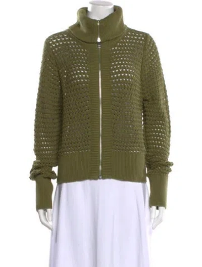 Pre-owned Varley Turtleneck Sweater In Green