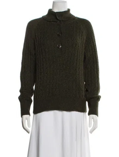 Pre-owned Varley Turtleneck Sweater In Green