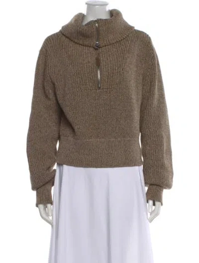 Pre-owned Varley Turtleneck Sweater In Neutral
