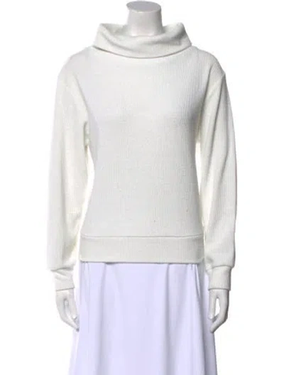 Pre-owned Varley Turtleneck Sweater In White