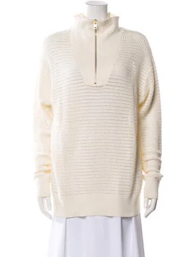 Pre-owned Varley Turtleneck Sweater In White