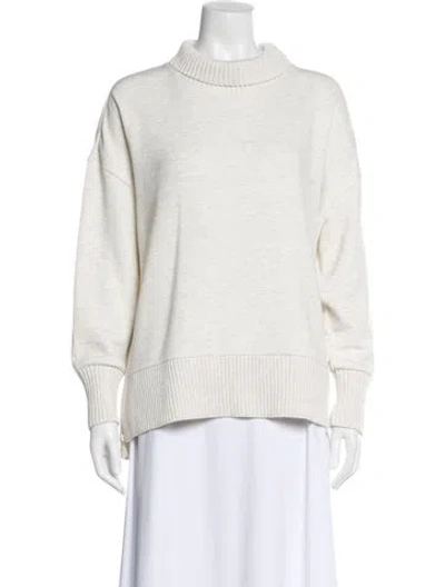 Pre-owned Varley Turtleneck Sweater In White