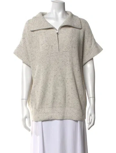 Pre-owned Varley Turtleneck Sweater In White