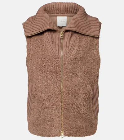 Varley Turtleneck Vest In Brown
