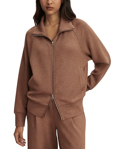 Varley Tyde Zippered Sweater In Brown