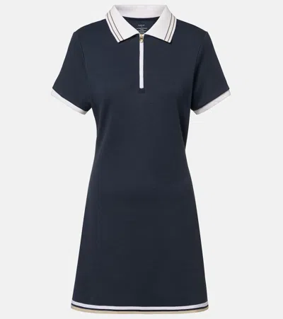 Varley Valentina Cotton-blend Tennis Dress In Blue