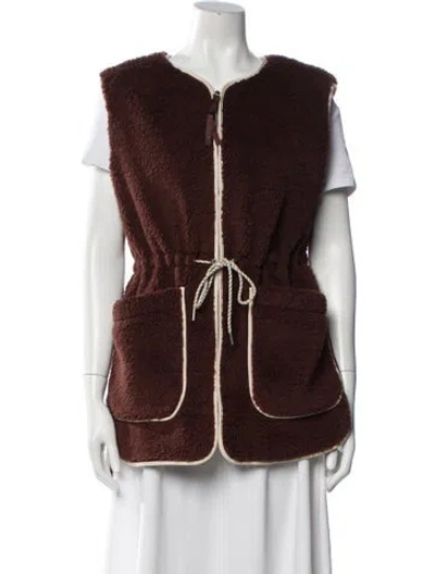 Pre-owned Varley Vest In Brown