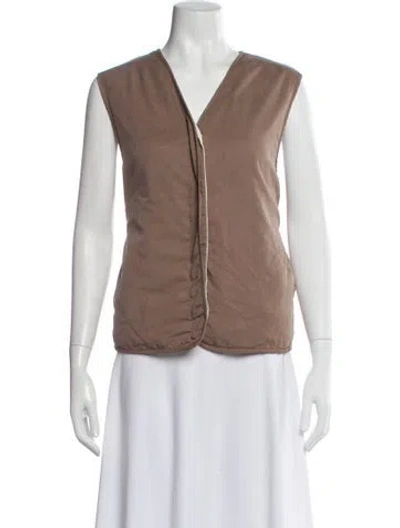 Pre-owned Varley Vest In Brown