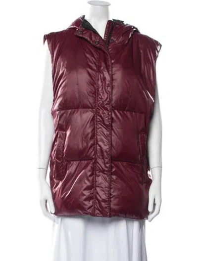 Pre-owned Varley Vest In Burgundy