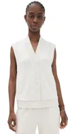 Varley Vicky Button Gilet Ivory Marl In White