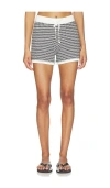 Varley Cotton Knitted Villiers Shorts In Multi
