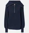 Varley Vine Ottoman Half Zip Pullover In Blue